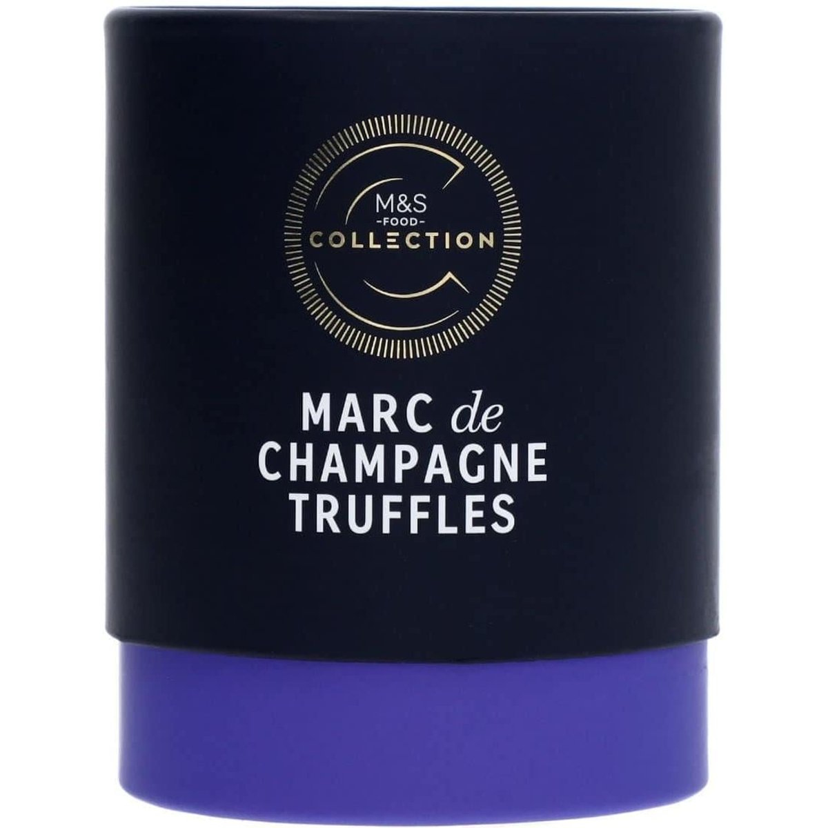 Marks & Spencer Bonbóny z belgické mléčné čokolády s náplní s příchutí Marc de Champagne (46 %) posypané moučkovým cukrem