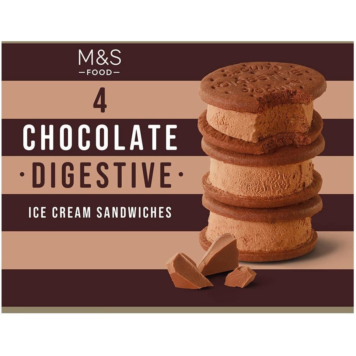 Marks & Spencer Čokoládová mléčná zmrzlina se sušenkami s kakaovou příchutí (48 %)