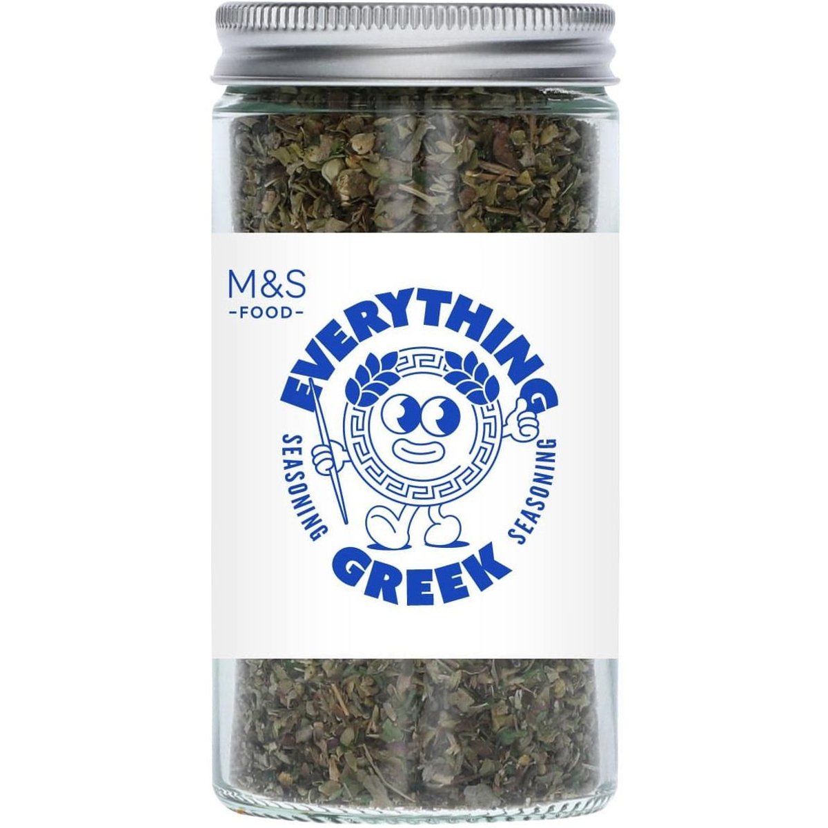 Marks & Spencer Směs sušených bylinek v řeckém stylu s mořskou solí, sušenou cibulí, mátou a citronovou kůrou