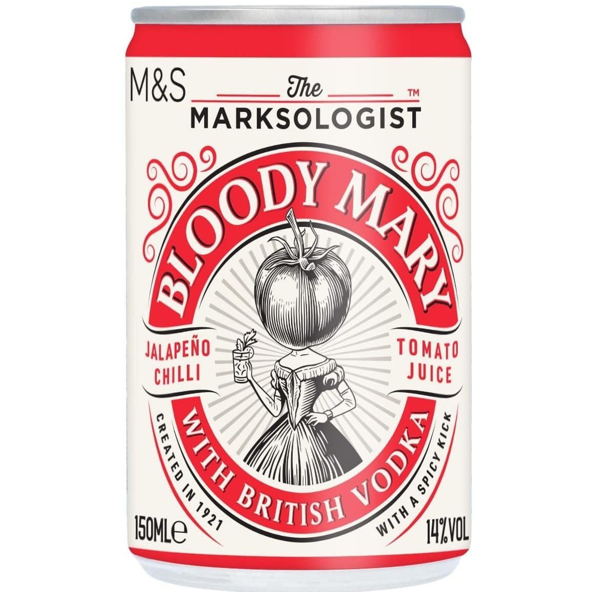 Marks & Spencer Alkoholický koktejl na bázi vodky s rajčatovou šťávou z koncentrátu, citronovým protlakem, jablečným octem a koncentrovaným tamarindem