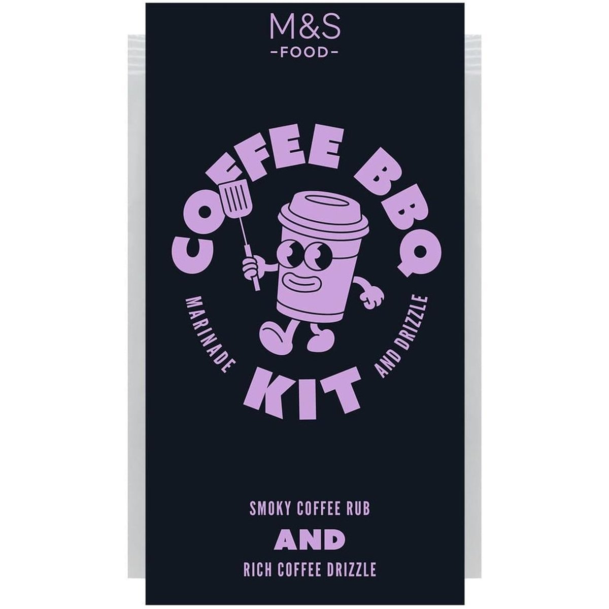 Marks & Spencer Grilovací omáčka s rajčatovou pastou, tmavou sójovou omáčkou a instantní kávou Arabica a kořenící směs se sušenou cibulí, cukrem, uzen