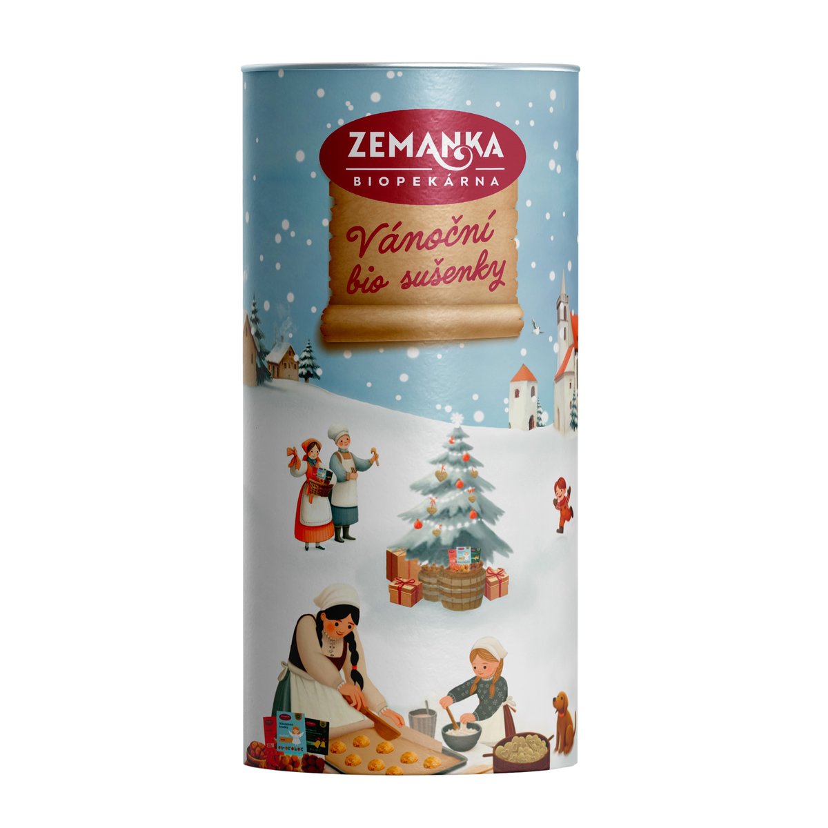 Biopekárna Zemanka Vánoční BIO Sušenky v tubusu