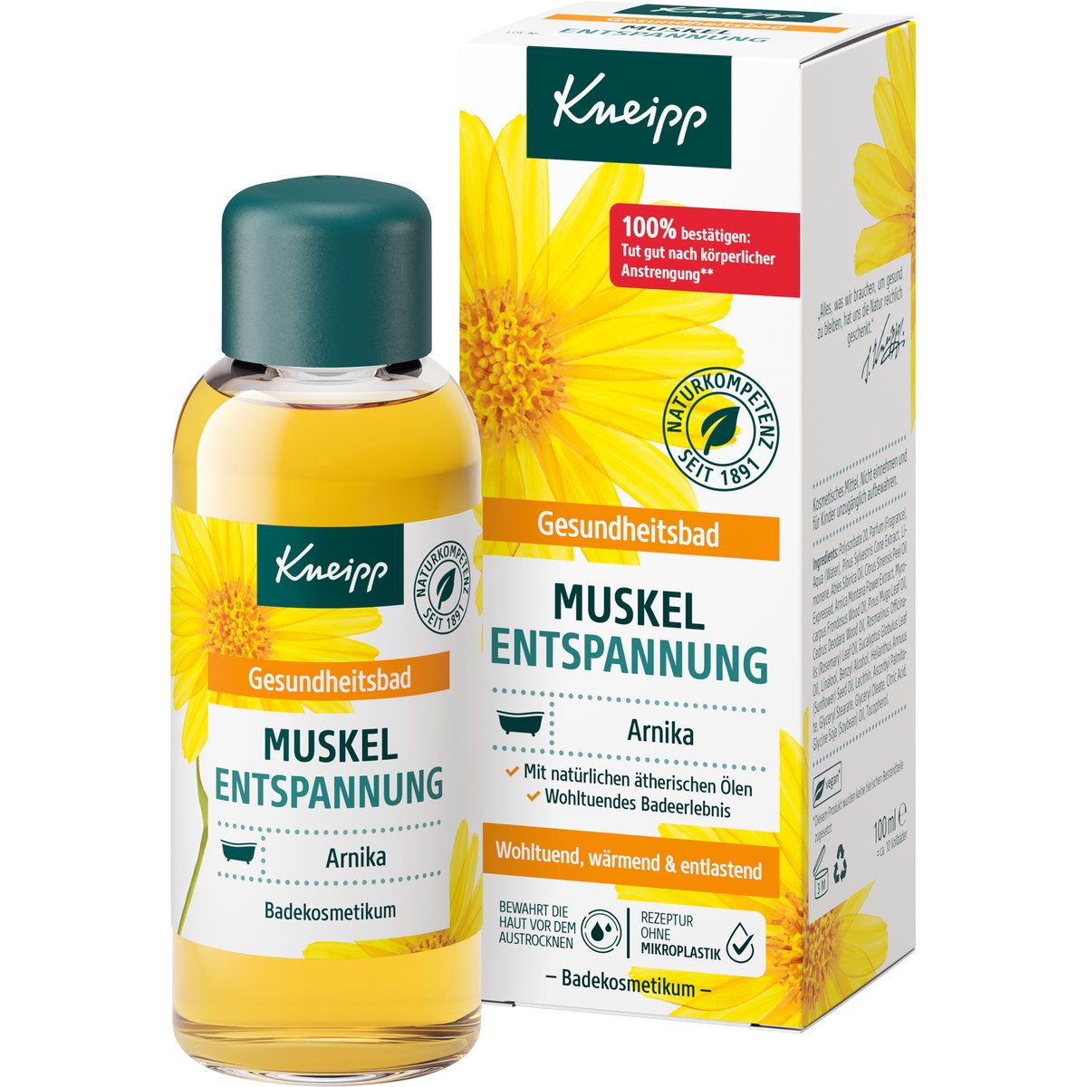 Kneipp Muscle Relaxation olej do koupele na unavené svaly 100 ml