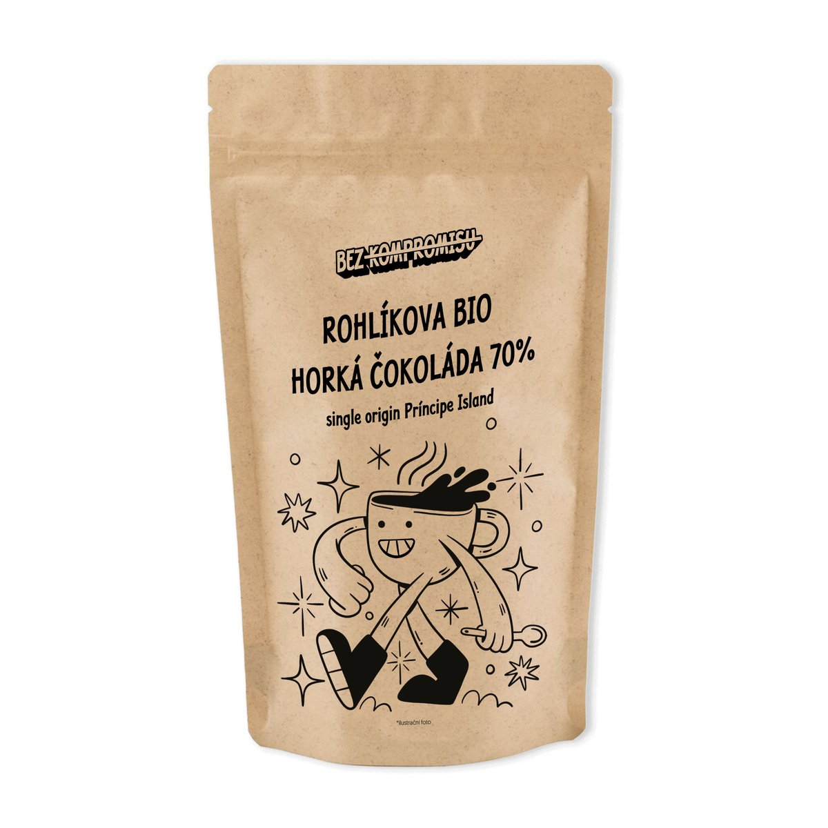 BEZ KOMPROMISU Rohlík. cz Rohlíkova bio Horká čokoláda – Single origin 70%