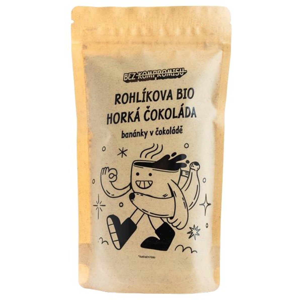 BEZ KOMPROMISU Rohlíkova bio Horká čokoláda - Banánky v čokoládě