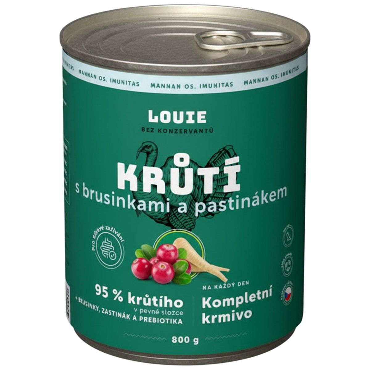 Louie Kompletní krmivo krůtí s brusinkami, pastiňákem a prebiotiky pro psy