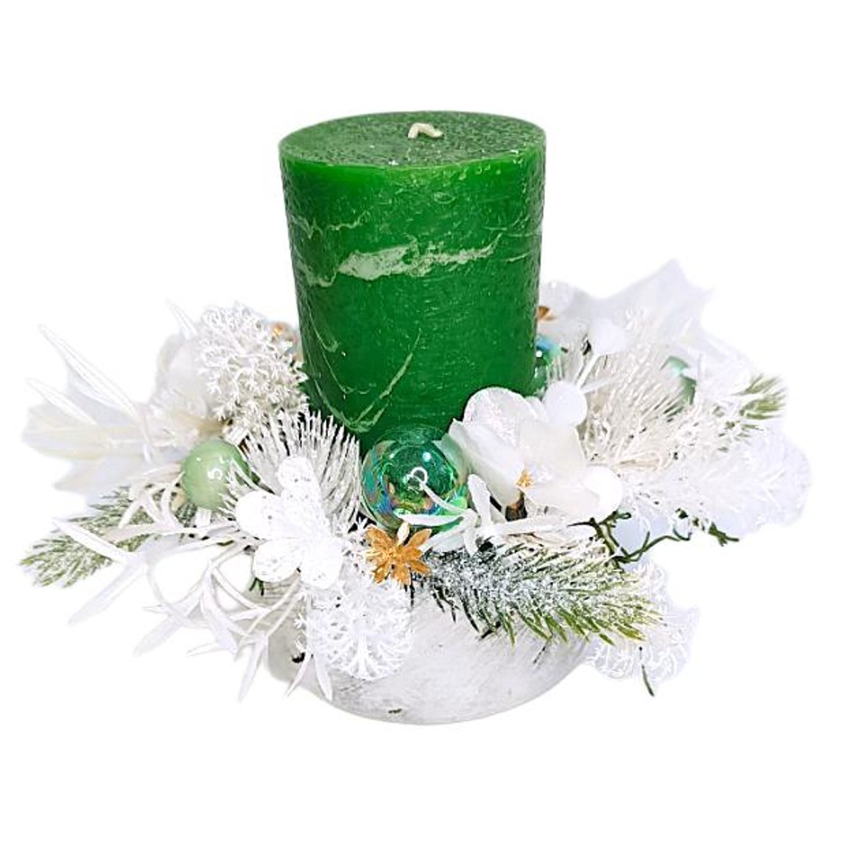 Vánoční svícen bílý