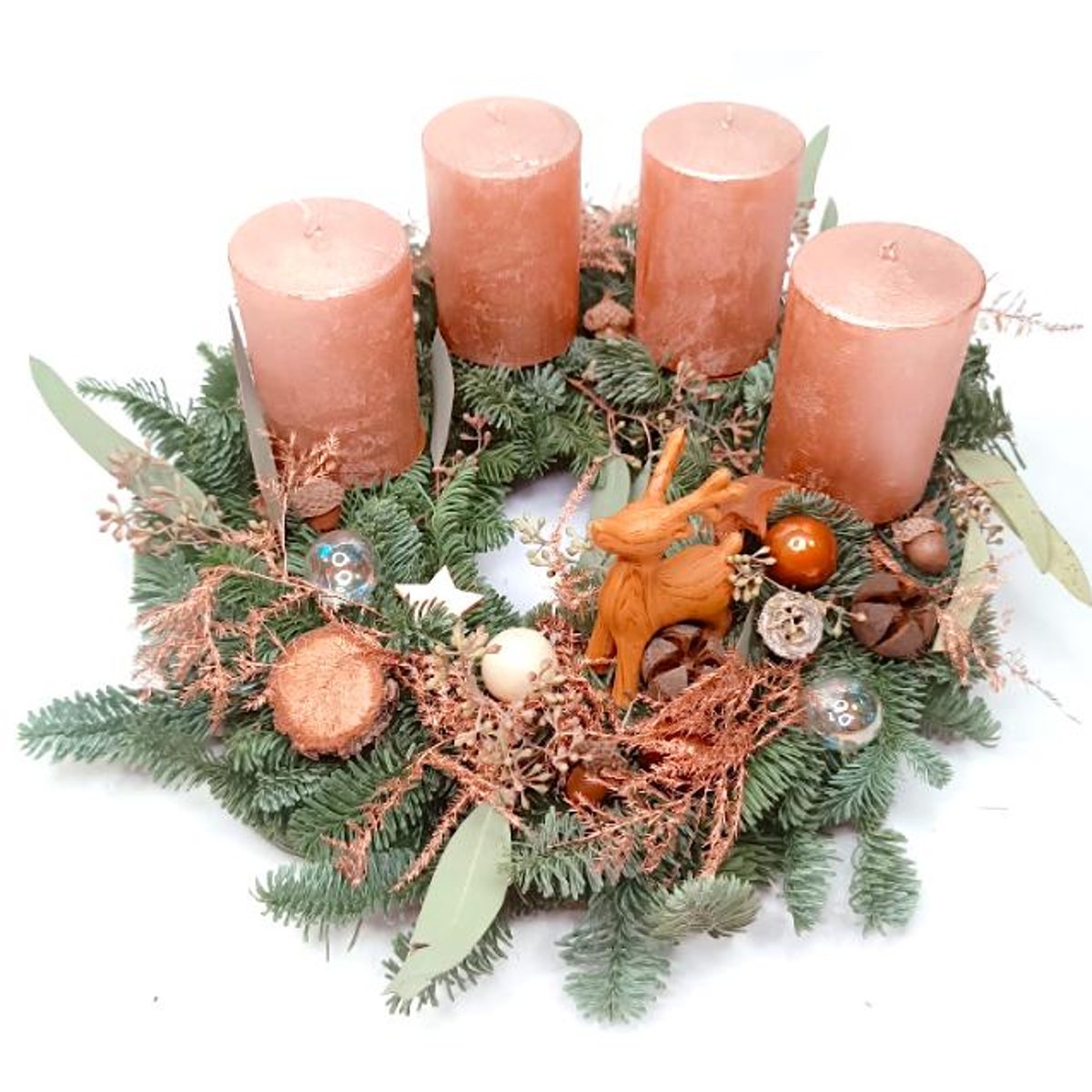 Adventní věnec s jelenem Ø 30cm