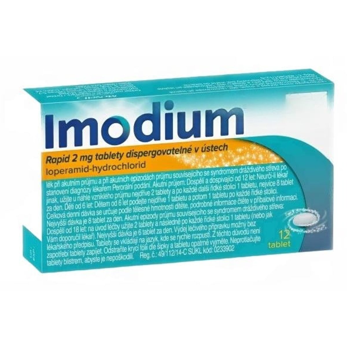 IMODIUM RAPID 2MG Tableta dispergovatelná v ústech 12