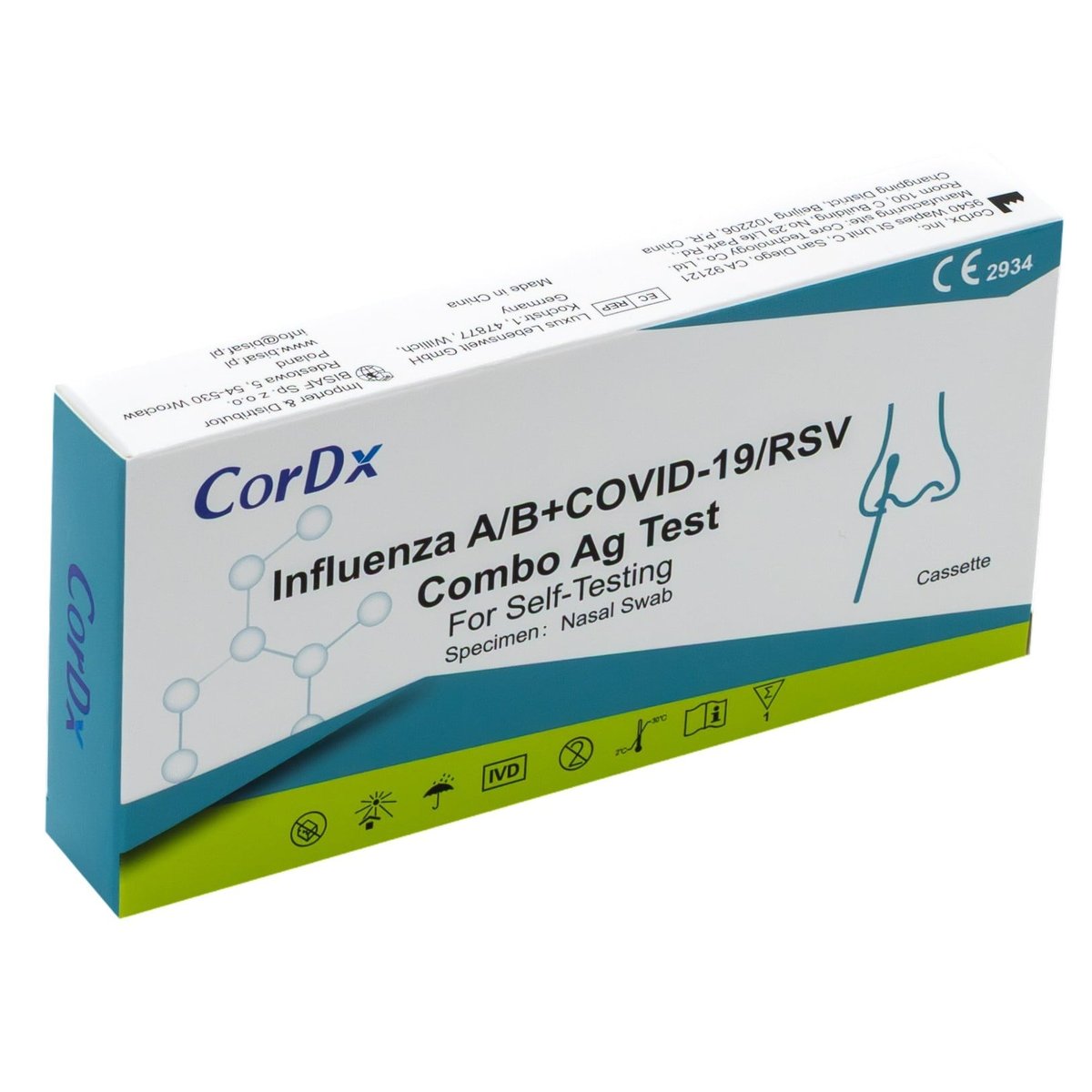 Levně CorDx 4v1 respirační multitest (RSV/Chřipka A+B/Covid) 1 ks