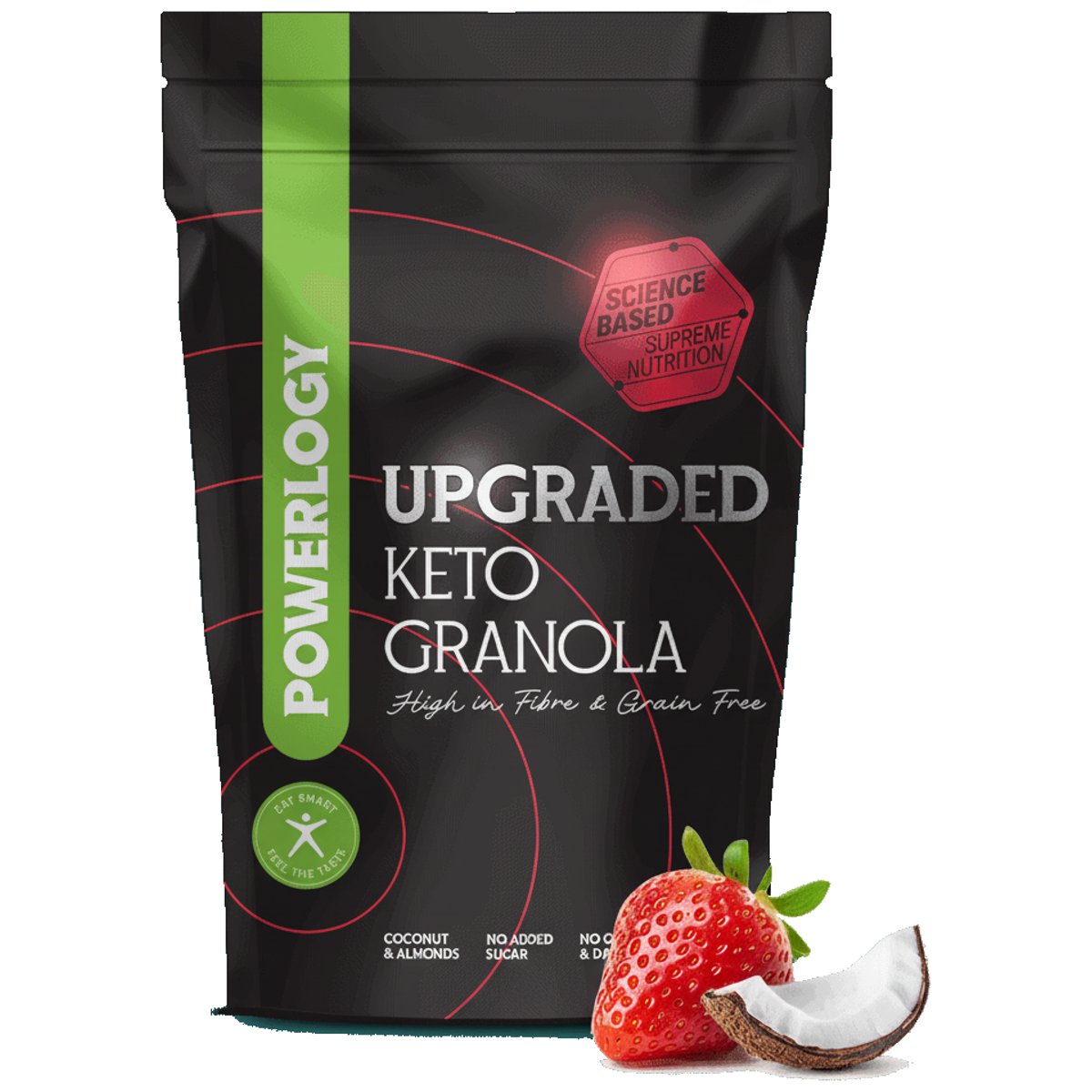 Powerlogy Upgraded keto granola jahoda
