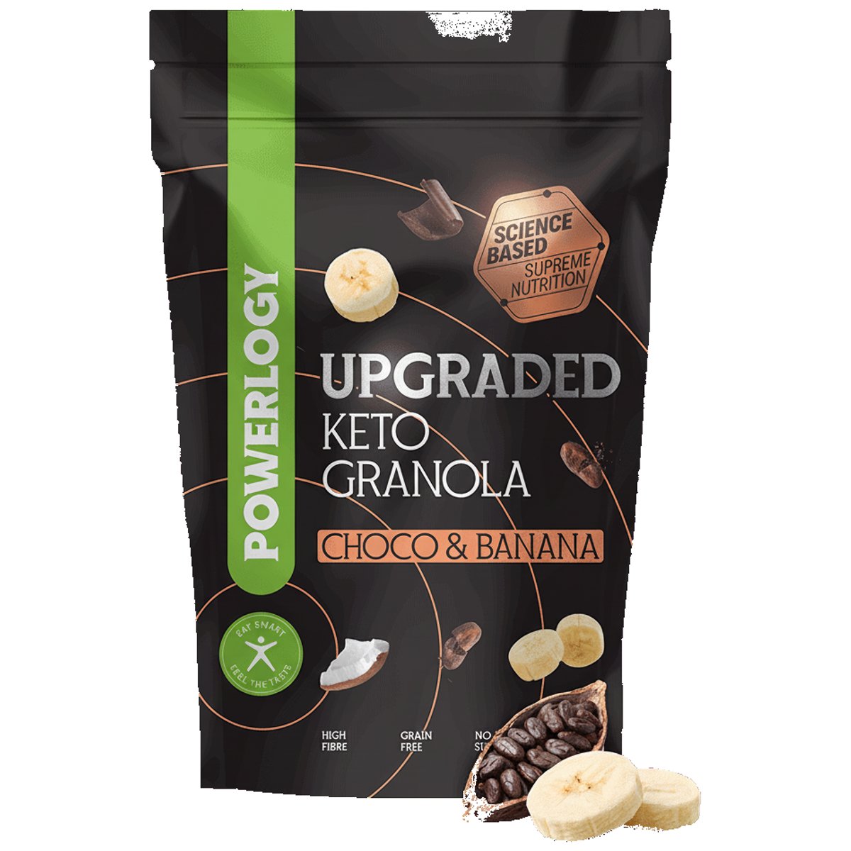 Powerlogy Upgraded keto granola čokoláda a banán