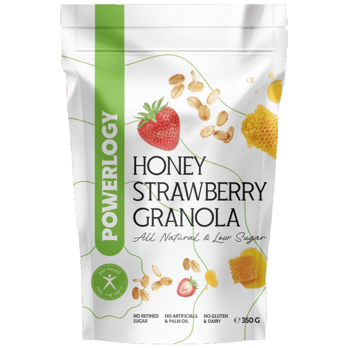 Powerlogy Granola med a jahody