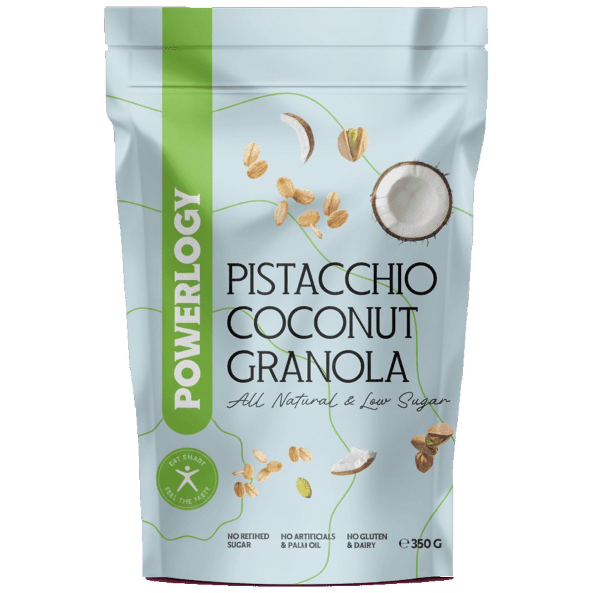 Powerlogy Granola pistácie a kokos