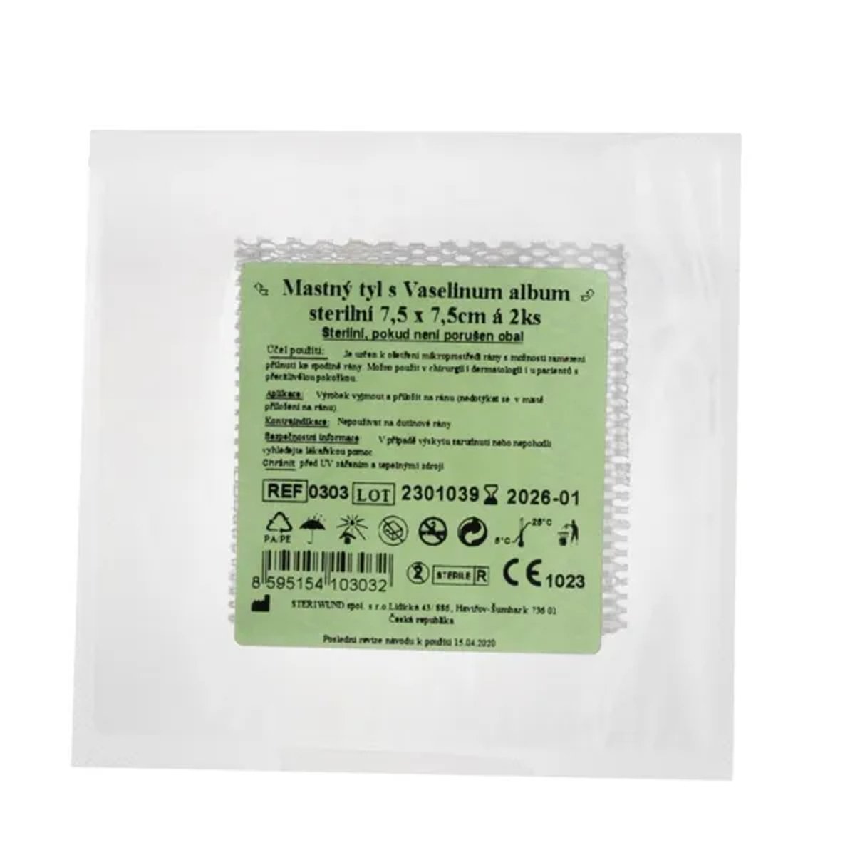 MASTNÝ TYL S VASELINUM ALBUM 7,5X7,5CM,2KS