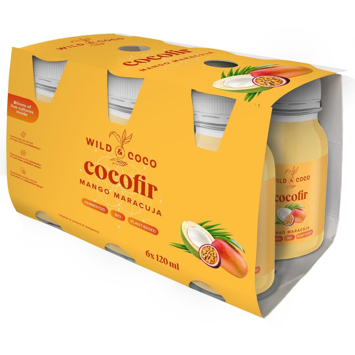 Wild & Coco BIO Biotic cocofir Mango a maracuja (6×120 ml)