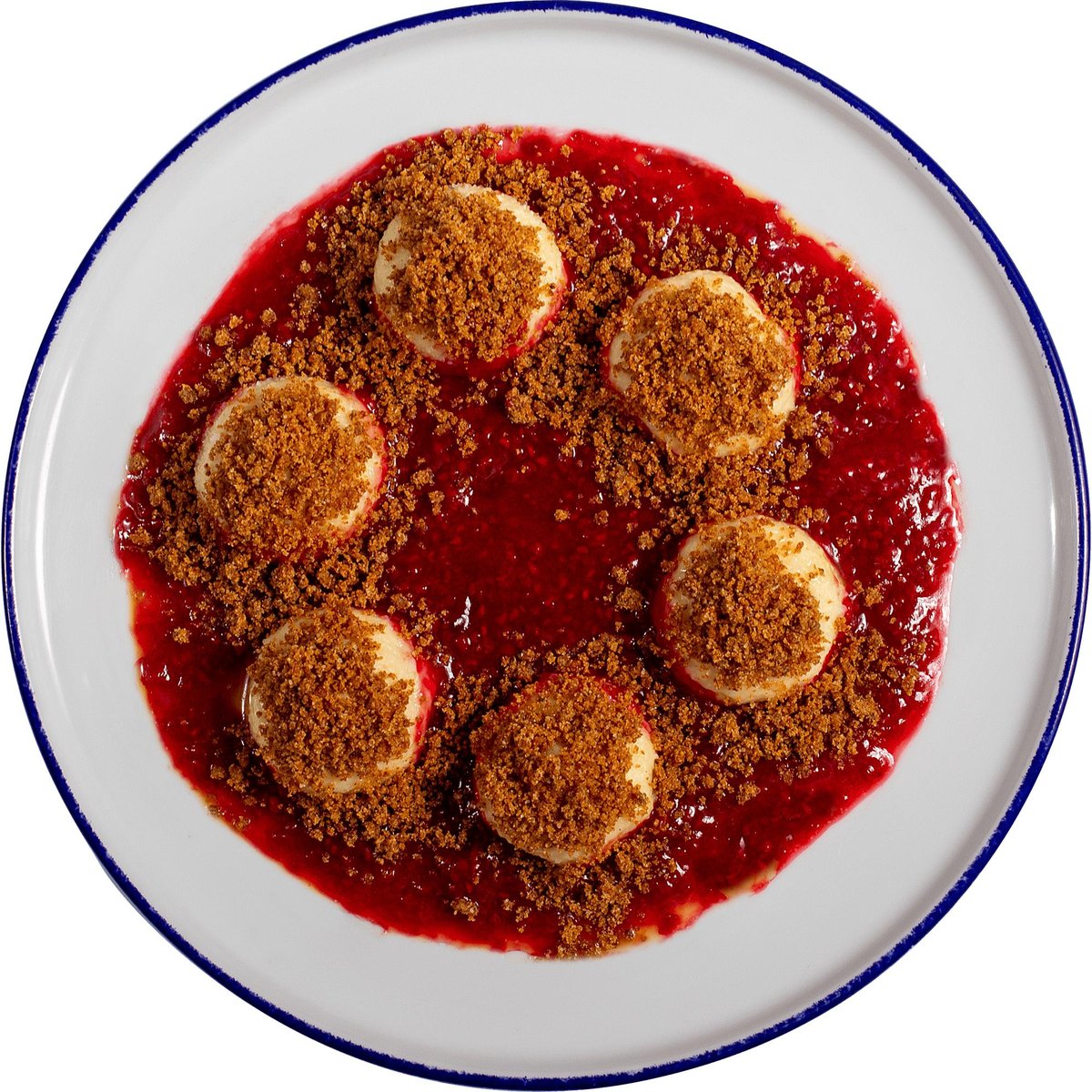 Cibule Bistro Tvarohové knedlíčky s malinovou omáčkou