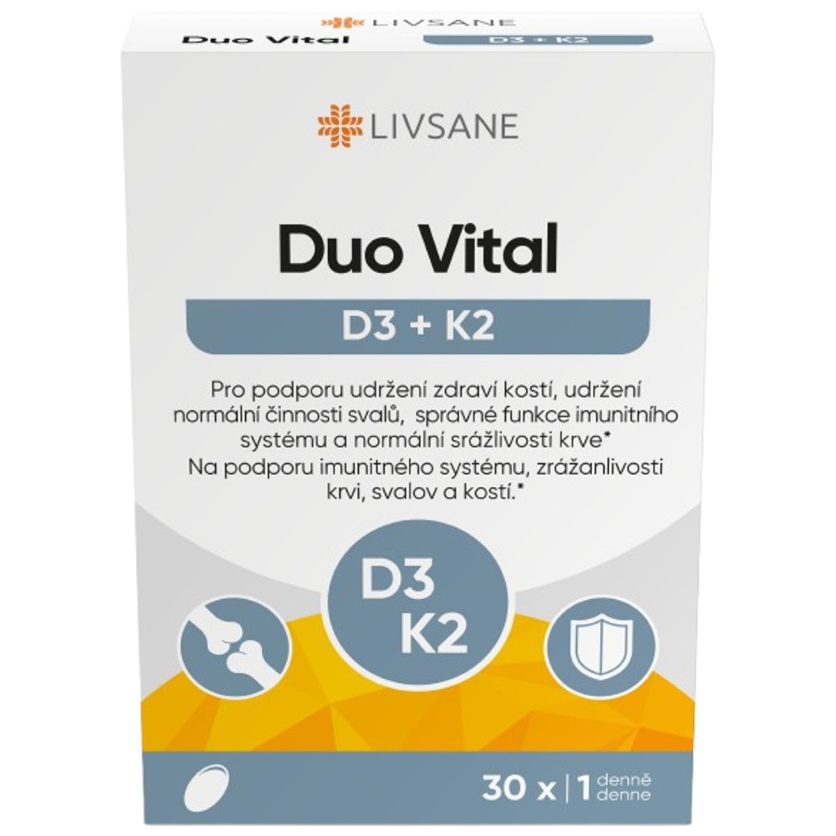 LIVSANE Duo Vital D3+K2 tob.30