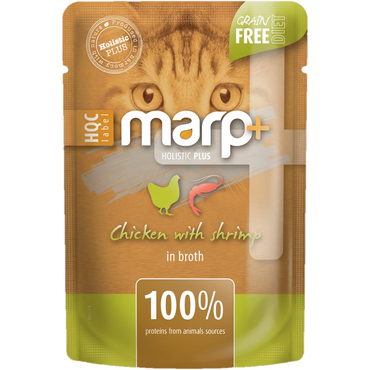 Marp Holistic Plus kapsička pro kočky – kuře s krevetami ve vývaru