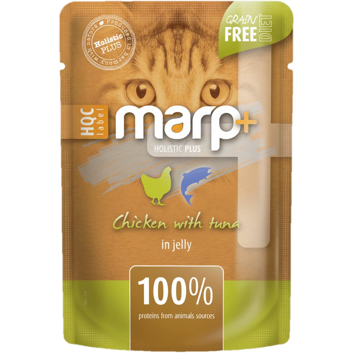 Marp Holistic Plus kapsička pro kočky – kuře s tuňákem v želé