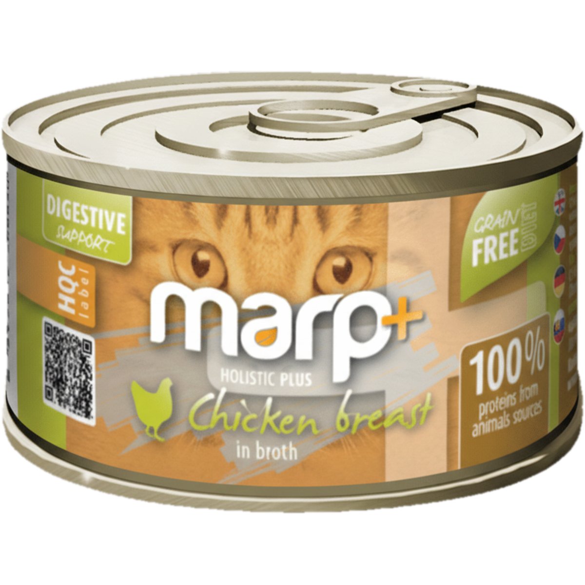 Marp Holistic Plus konzerva pro kočky – kuřecí prsa ve vývaru