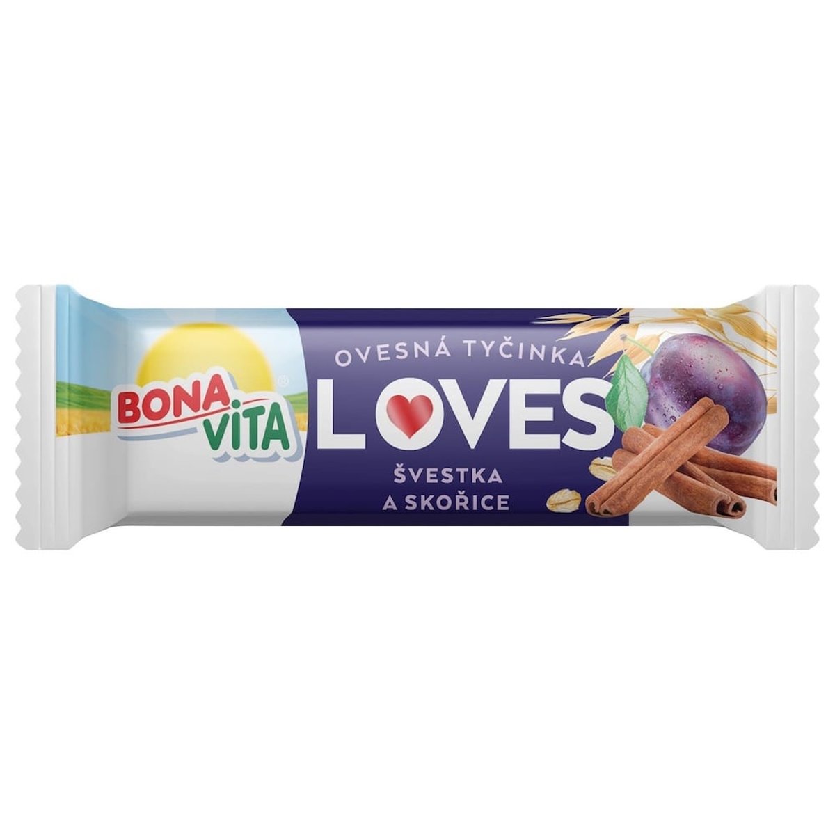 Bonavita Ovesná tyčinka švestka a skořice