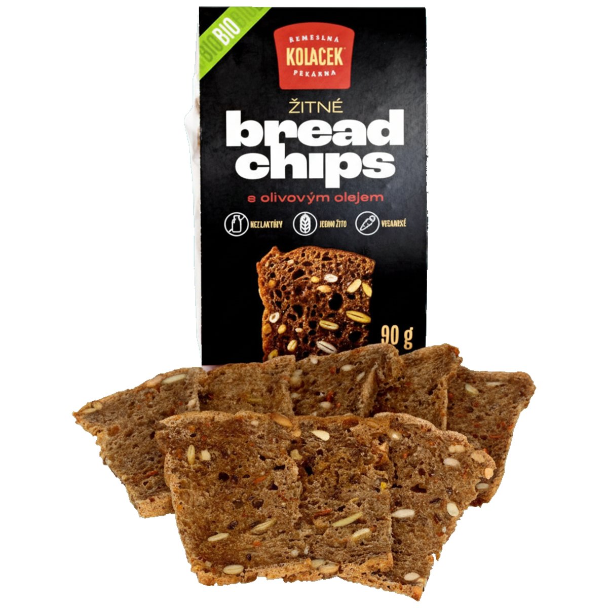 Koláčkova pekárna BIO Žitné chlebové chipsy