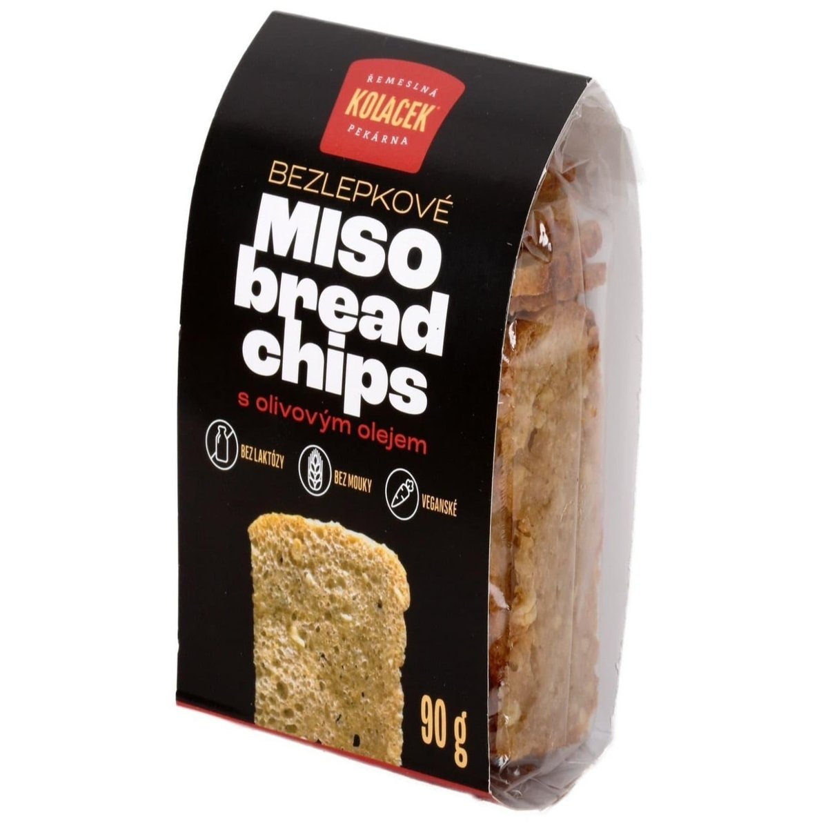 Koláčkova pekárna Bezlepkové Miso chlebové chipsy