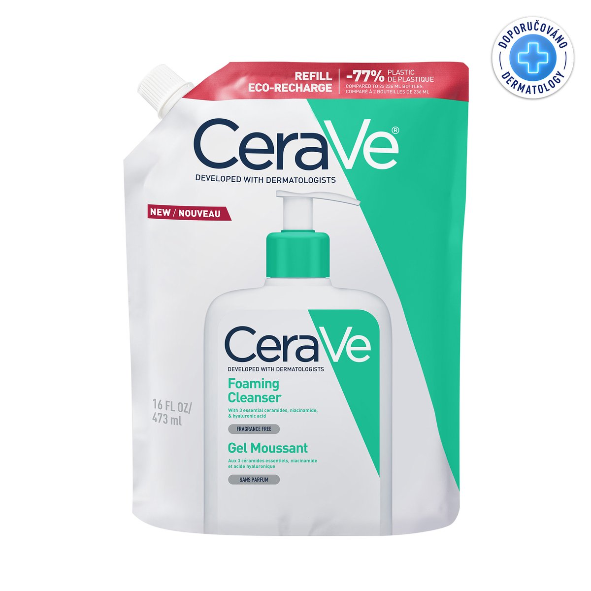 CeraVe Čisticí pěnící gel náplň 473ml