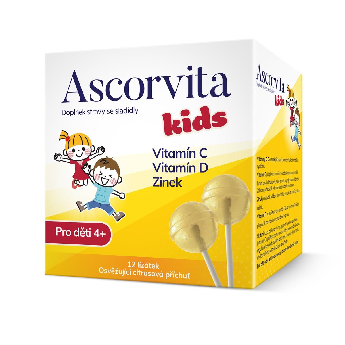 Ascorvita Kids lízátka pro děti 12ks