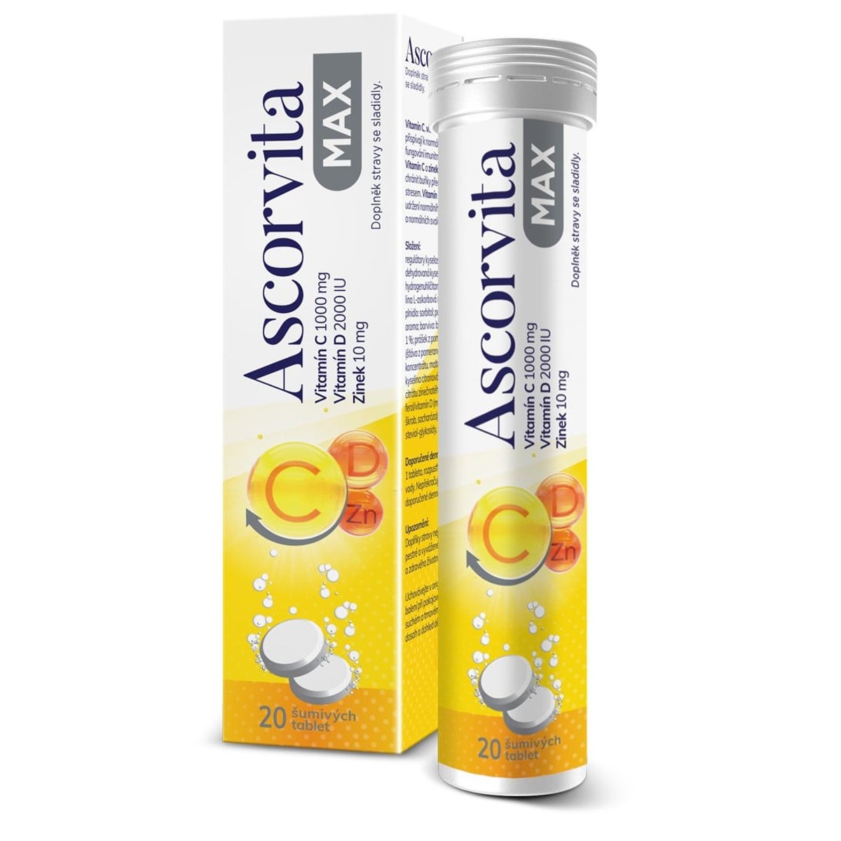 Ascorvita Max 20 šumivých tablet