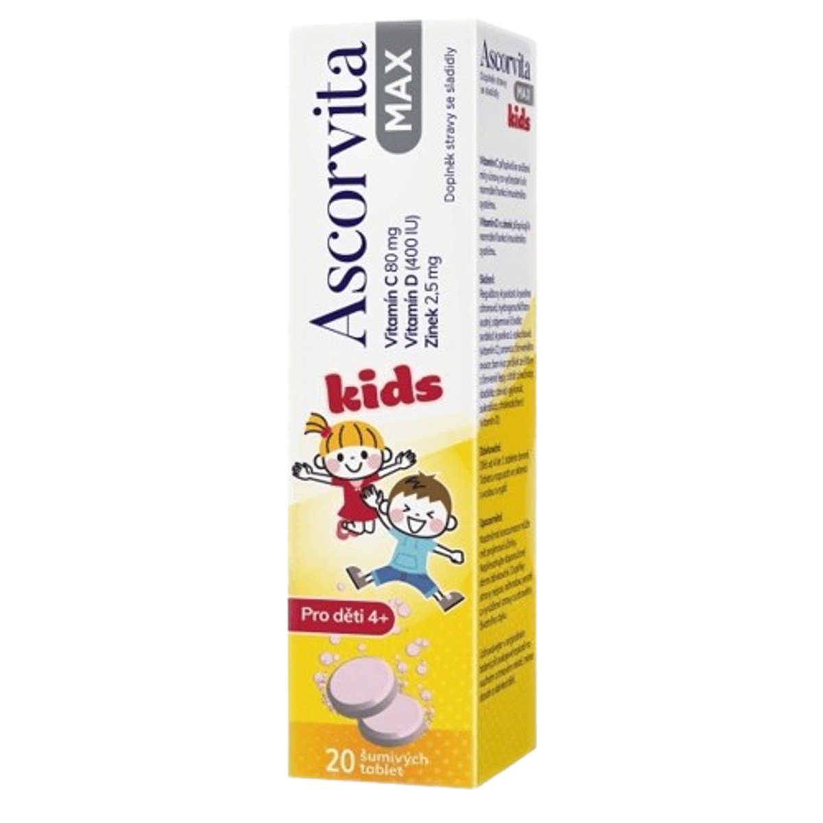 Ascorvita Max Kids 20 šumivých tablet