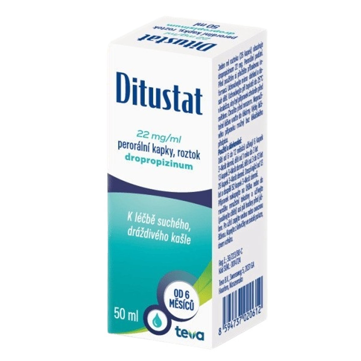 Levně DITUSTAT 22MG/ML Perorální kapky, roztok 1X50ML