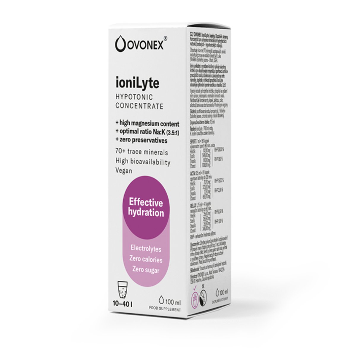 Ovonex hypotonický iontový koncentrát, 100 ml