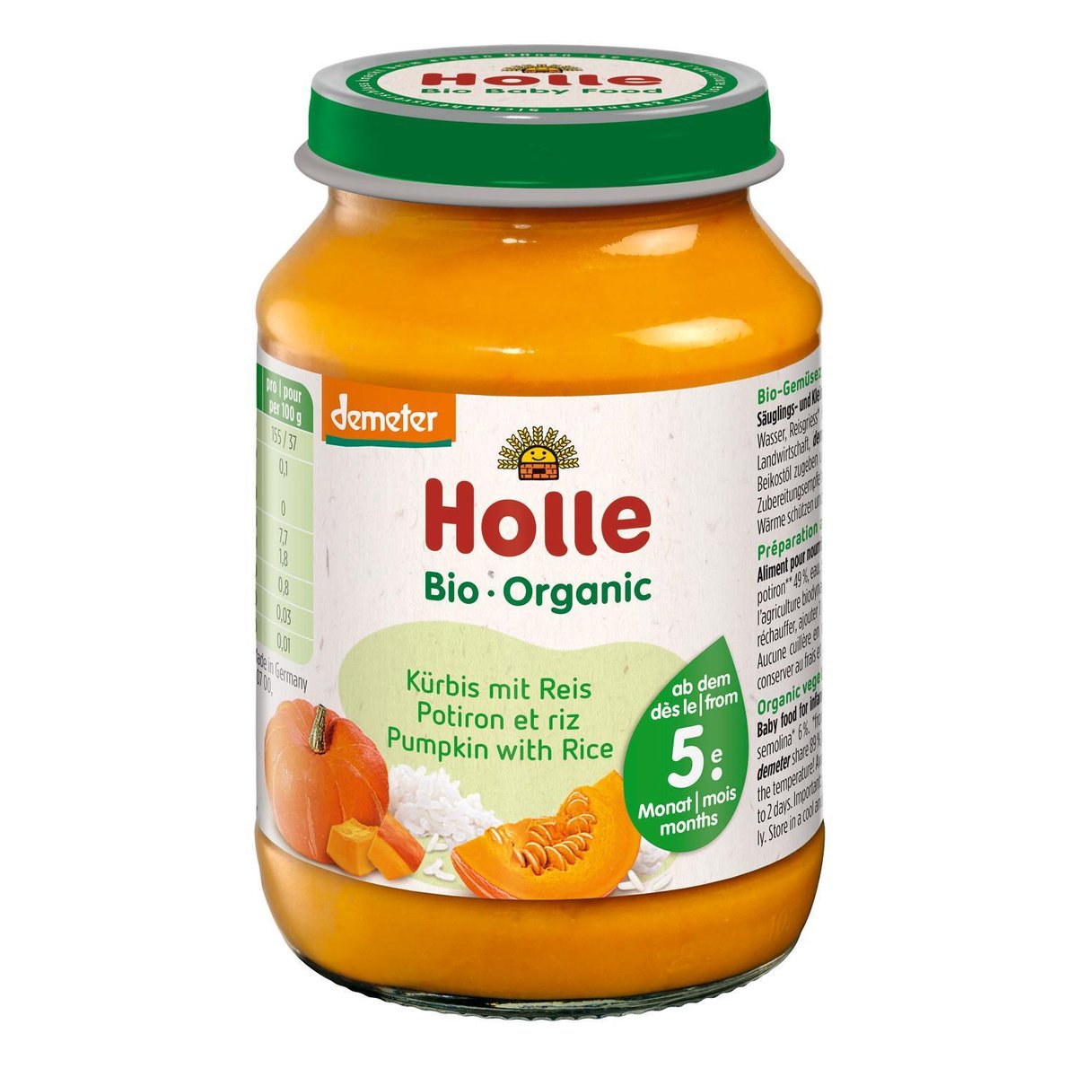 Holle BIO Zeleninový příkrm Dýně s rýží