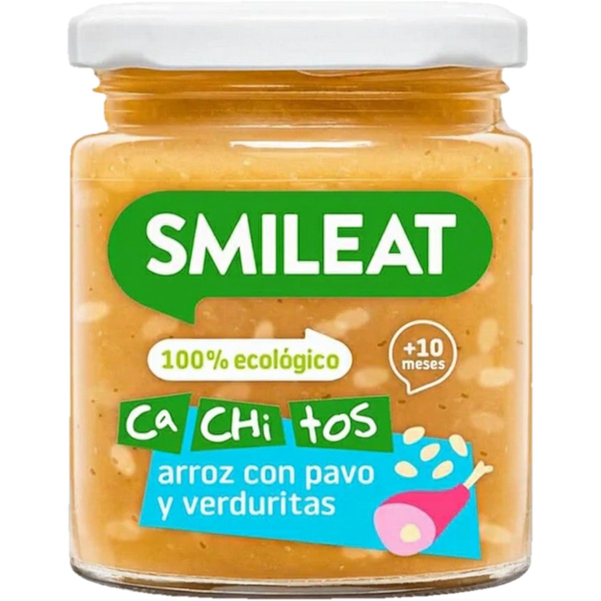 Smileat BIO Příkrm krůta s rýží a zeleninou s extra panenským olivovým olejem