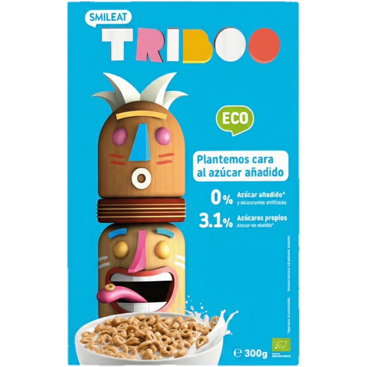 Smileat BIO Dětské cereální kroužky s rostlinnými proteiny bez přidaného cukru