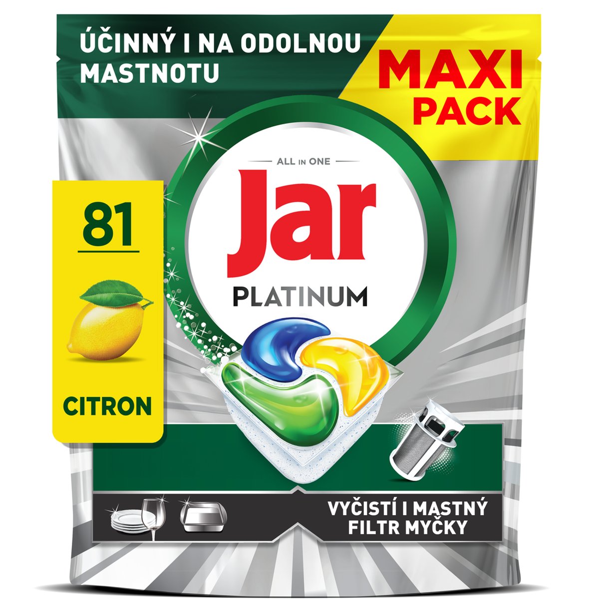 Jar Platinum Lemon tablety do myčky