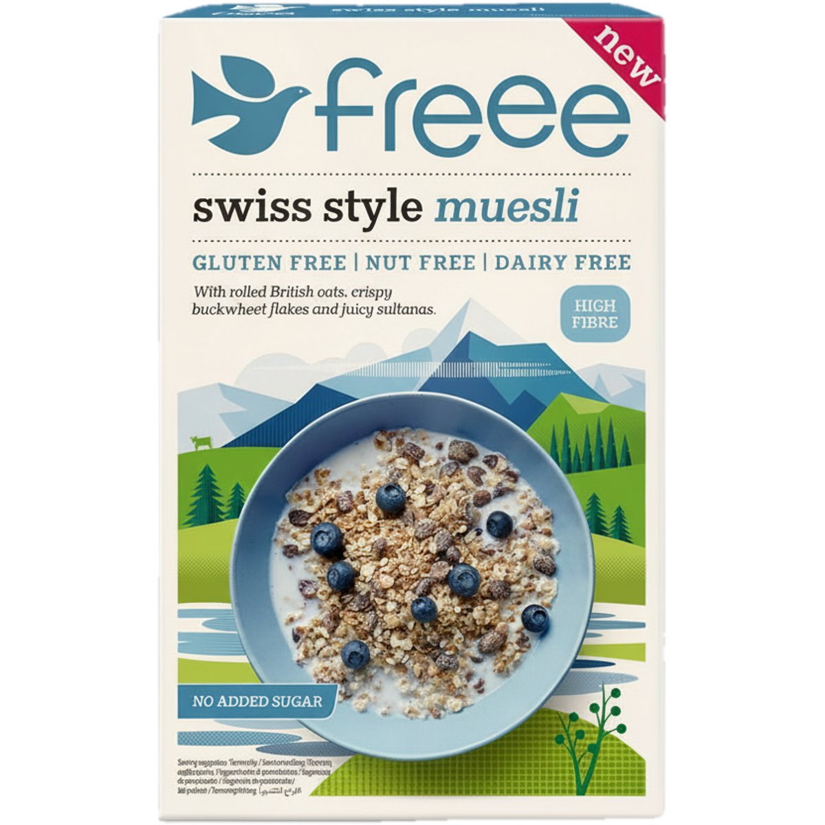 Freee Swiss style müsli bez lepku, mléka a ořechů