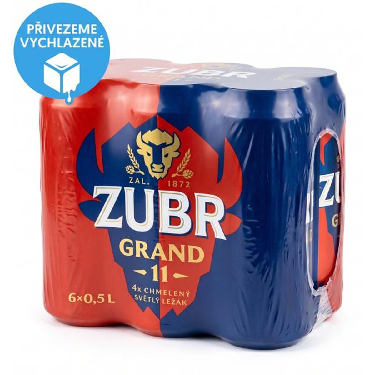 Levně Zubr Grand 11 Světlý ležák plech (6×0,5 l)