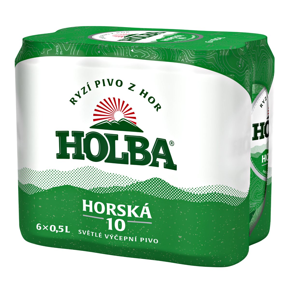 Holba Horská 10 Světlé výčepní pivo plech (6×0,5 l)