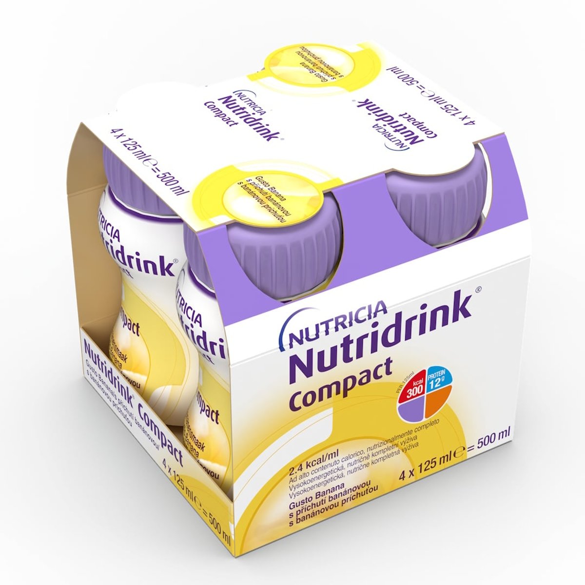 Levně NUTRIDRINK COMPACT S PŘÍCHUTÍ BANÁNOVOU perorální roztok 4X125ML