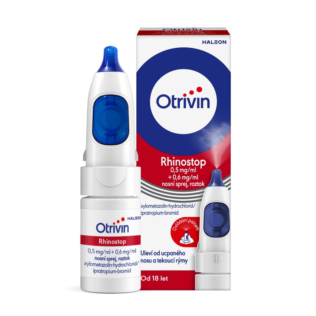Levně OTRIVIN RHINOSTOP 0,5MG/ML+0,6MG/ML Nosní sprej, roztok 1X10ML+PUMPA II