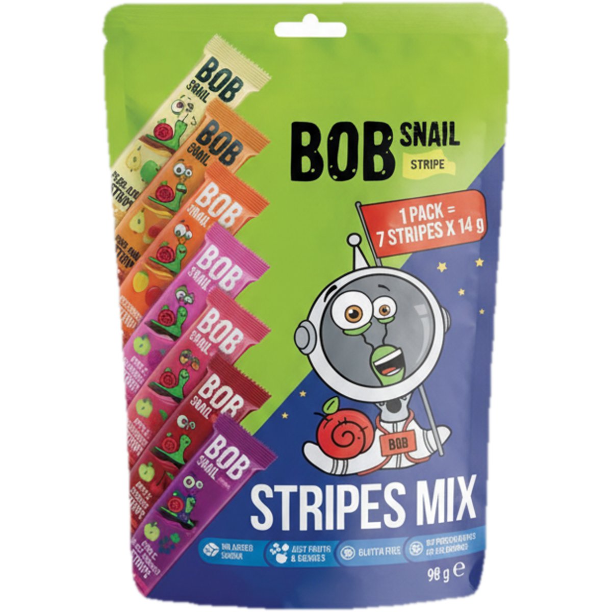 Šnek Bob Ovocné plátky mix 7×14 g