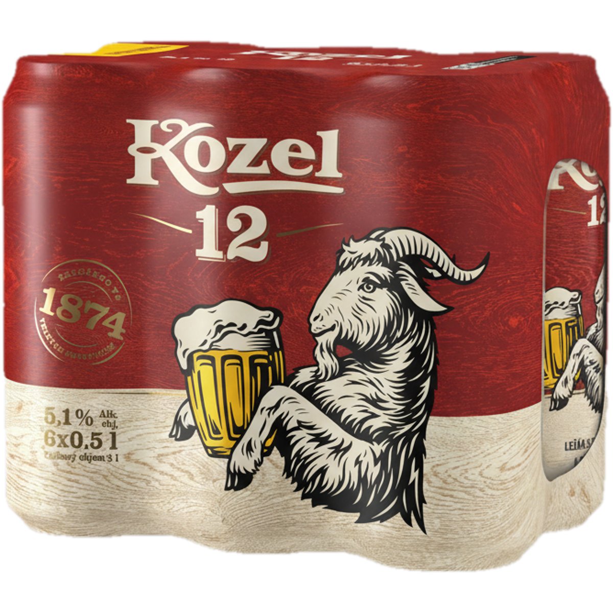Velkopopovický Kozel 12 ležák 6×0,5 l plech