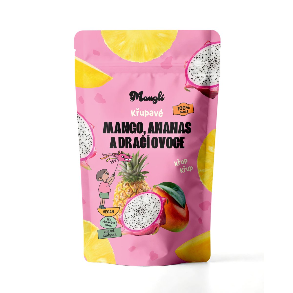Mauglí Křupavý mix – mango, ananas a dračí ovoce