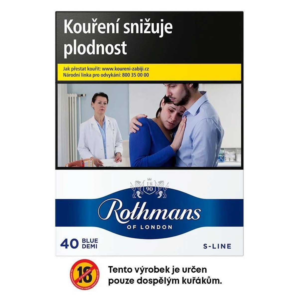 Rothmans S-Line 40s Blue (Demi Slim)