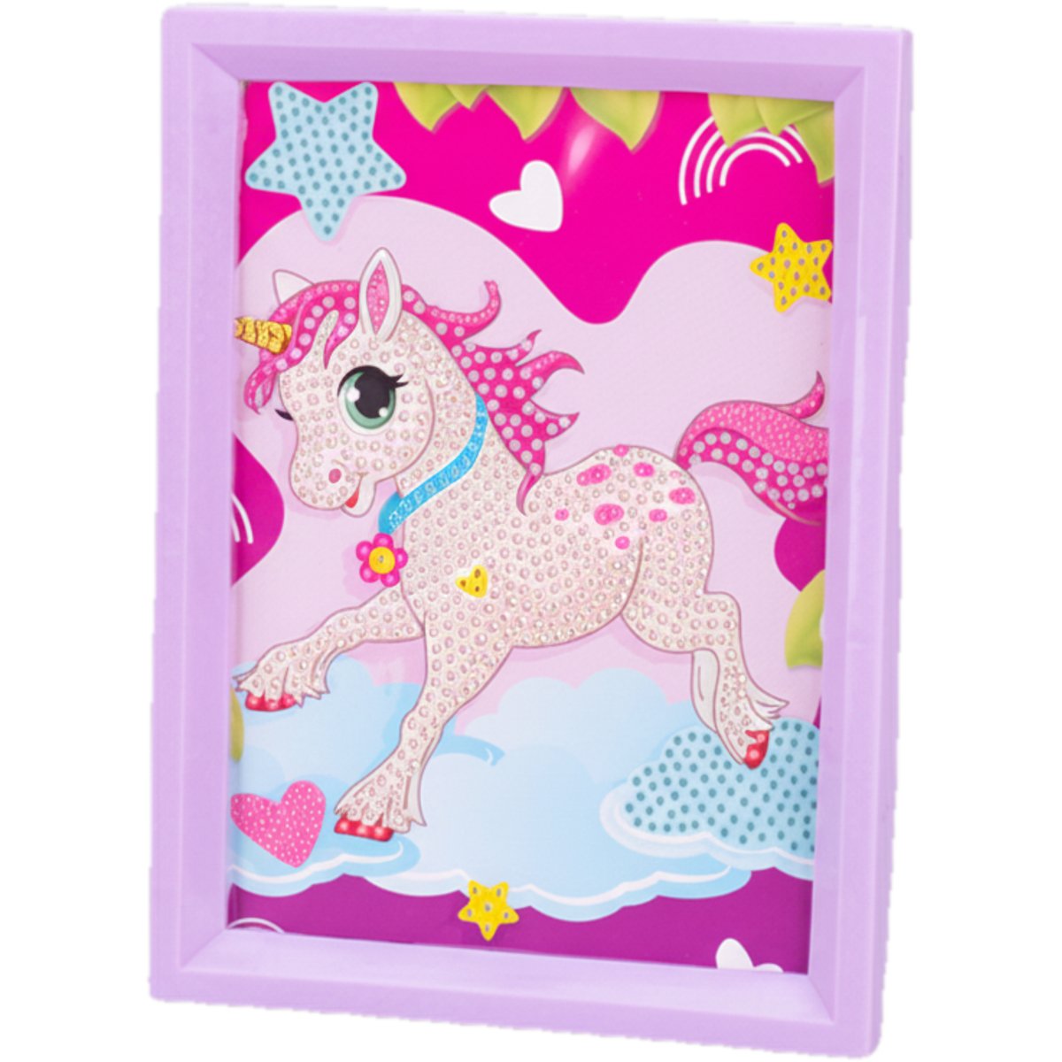 Unicorn Sada lepení barevných kamínků do rámečku