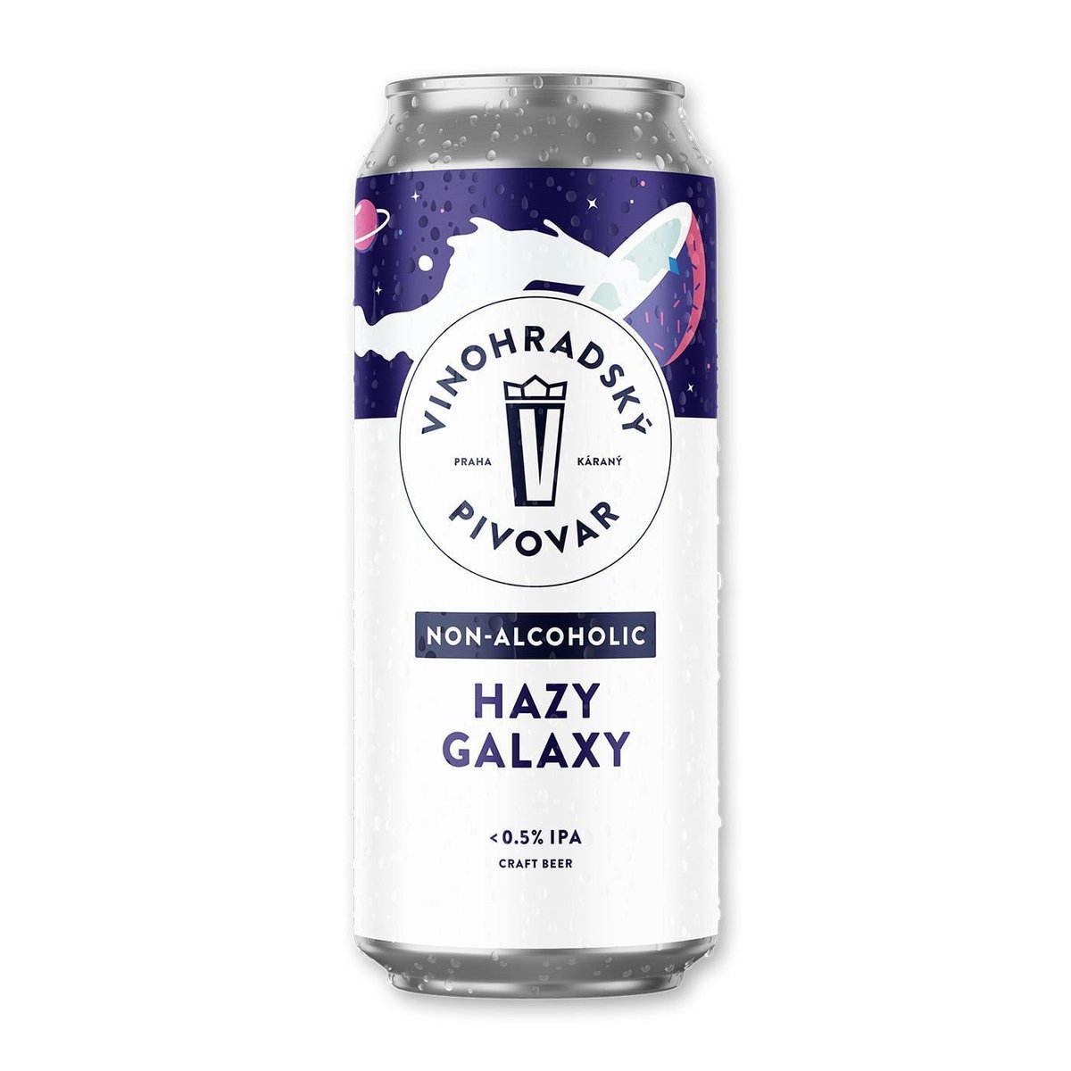 Vinohradský pivovar Hazy Galaxy Session IPA Nealko plech