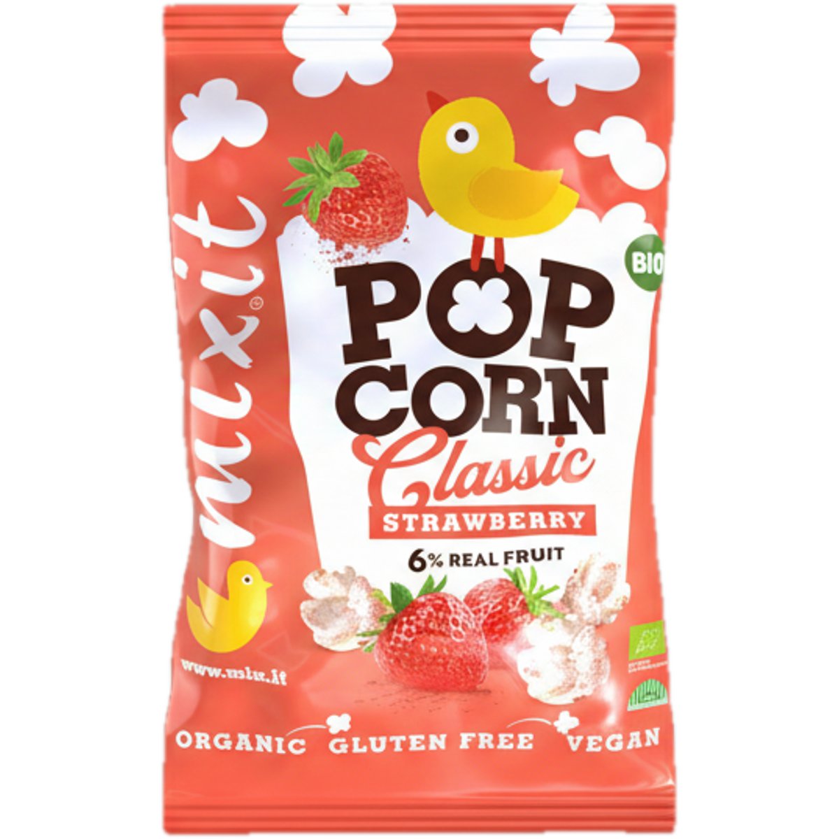 Mixit BIO Velký popcorn – Jahoda